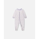 Deux par Deux DEUX PAR DEUX - Pyjama de bébé en coton bio lilas avec imprimé de petites fleurs