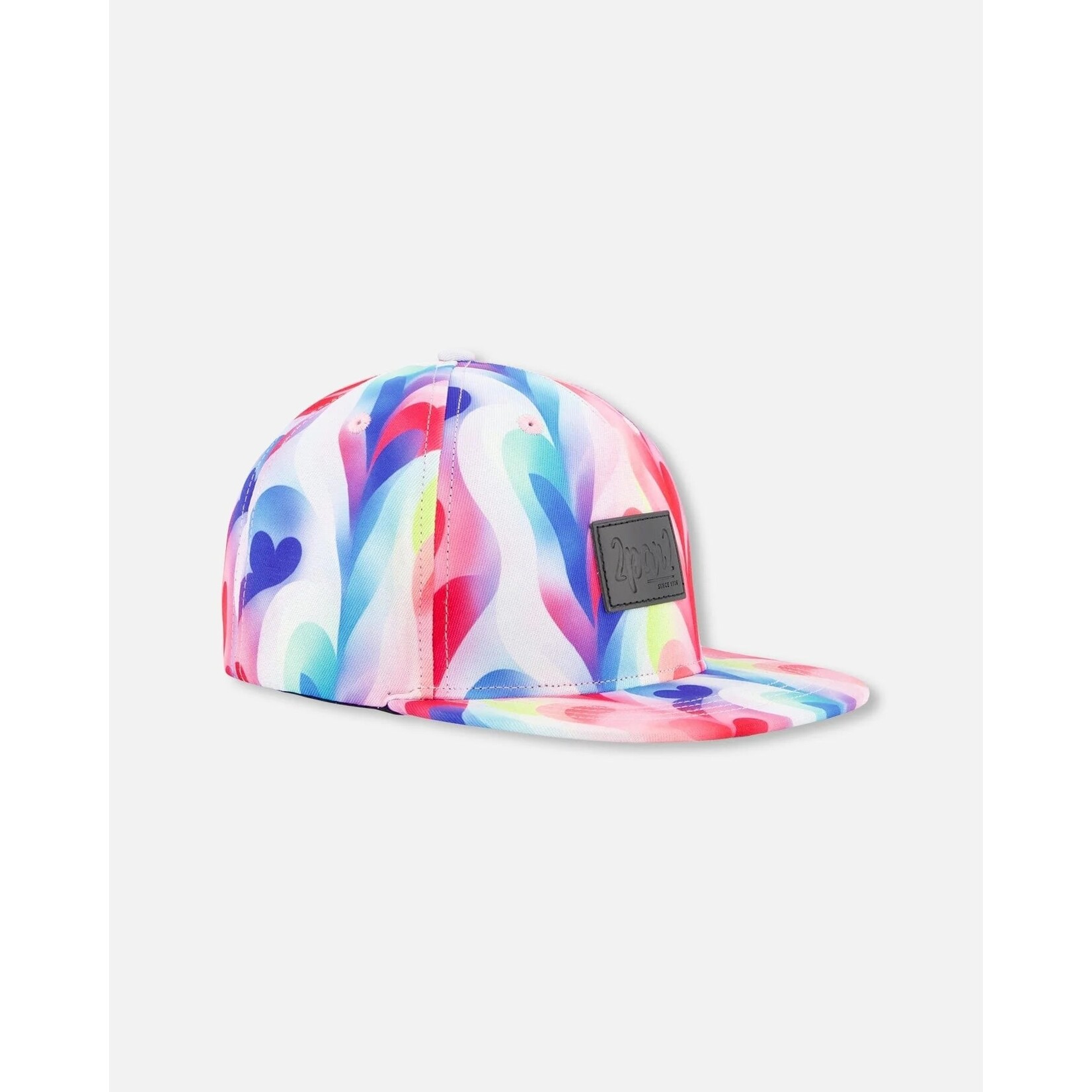 Deux par Deux DEUX PAR DEUX - Rainbow Heart Print Cap