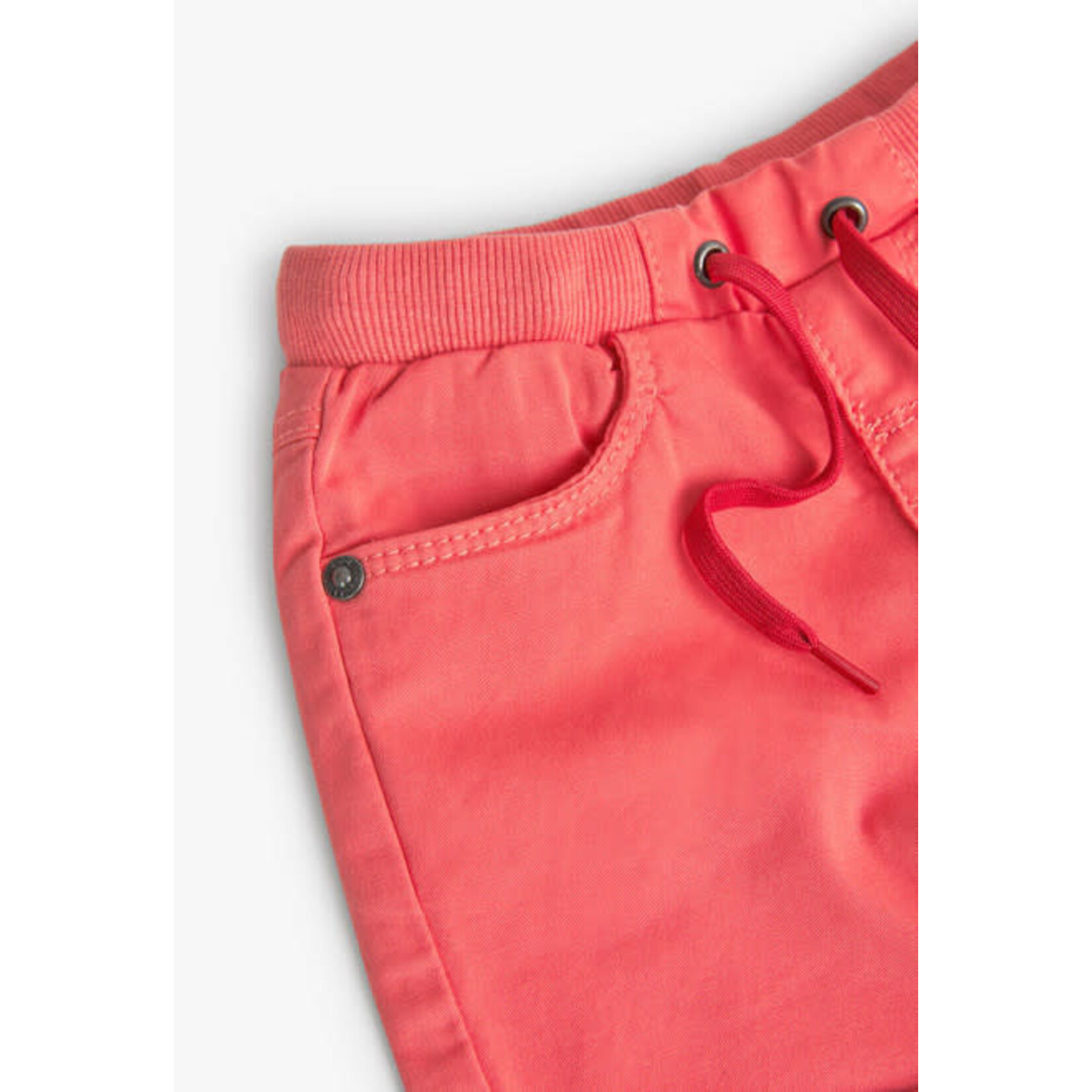 Boboli BOBOLI - Red Canvas Shorts with Drawstring