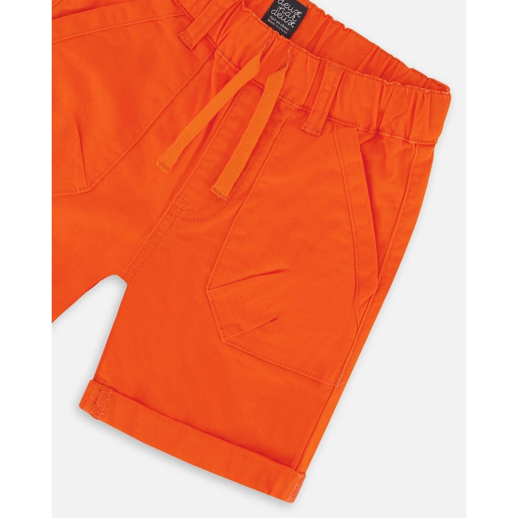 Deux par Deux DEUX PAR DEUX - Short tangerine en sergé extensible