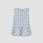 Miles the label MILES THE LABEL - Blue poplin dress with check print