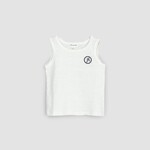 Miles the label MILES THE LABEL - Off-White Jersey Tank top with Miles logo