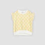 Miles the label MILES THE LABEL - Sunny yellow flapper sleeveless sweater with shell print