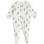 Petit Lem PETIT LEM - Pyjama de bébé crème avec imprimé de cactus