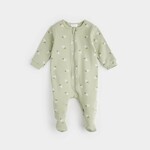 Petit Lem PETIT LEM - Green rib pyjama with daisy print