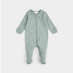 Petit Lem PETIT LEM - Pyjama de bébé bleu côtelé imprimé de libellules
