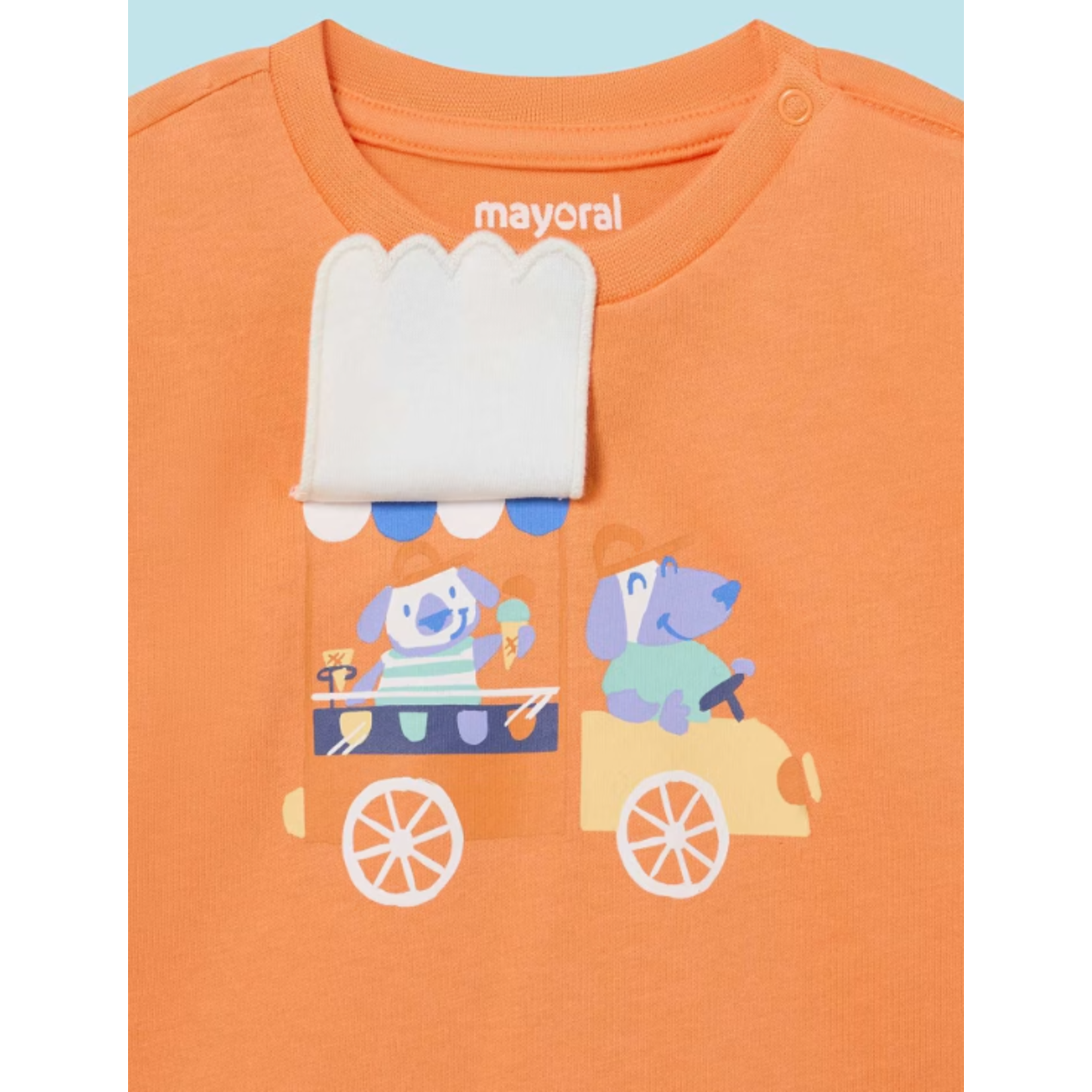 Mayoral MAYORAL - T-shirt interactif camion de crème-glacé `orange`