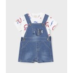Mayoral MAYORAL - Two-piece set - Soft denim overalls with a jellyfish t-shirt