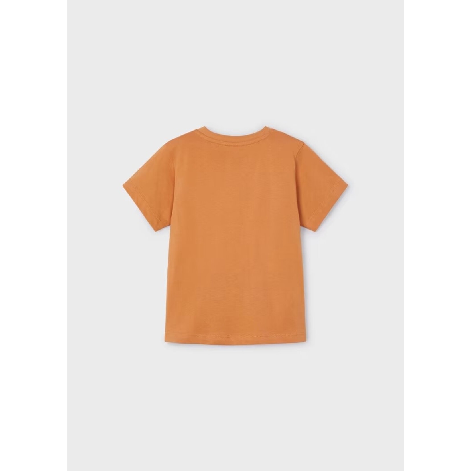 Mayoral MAYORAL - T-shirt à manches courtes orange avec imprimé géométrique de planchistes