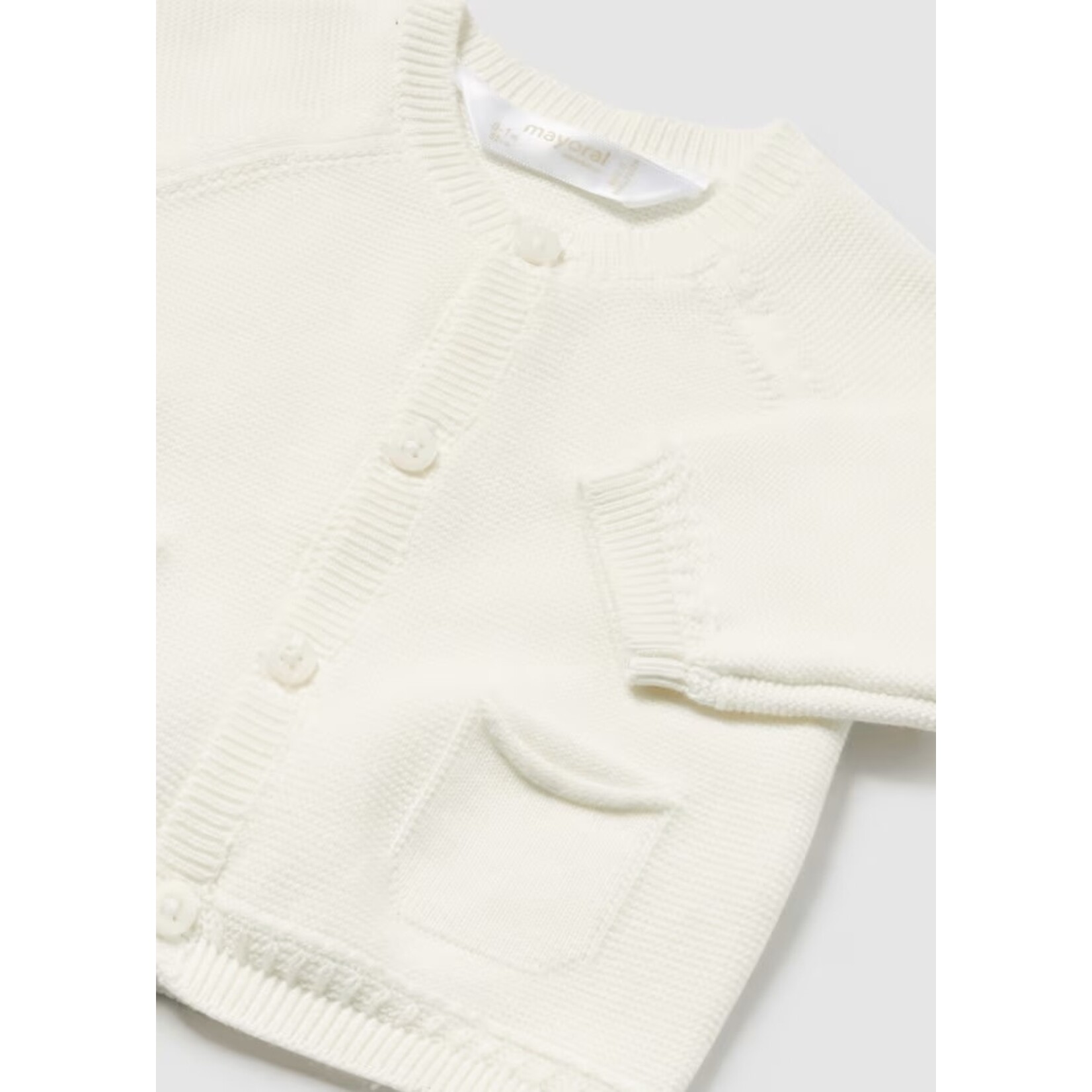 Mayoral MAYORAL - Cream white knit cardigan jacket