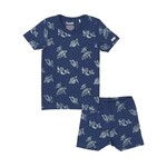 Coccoli COCCOLI - Pyjama court deux pièces marine avec motifs de tortues de mer