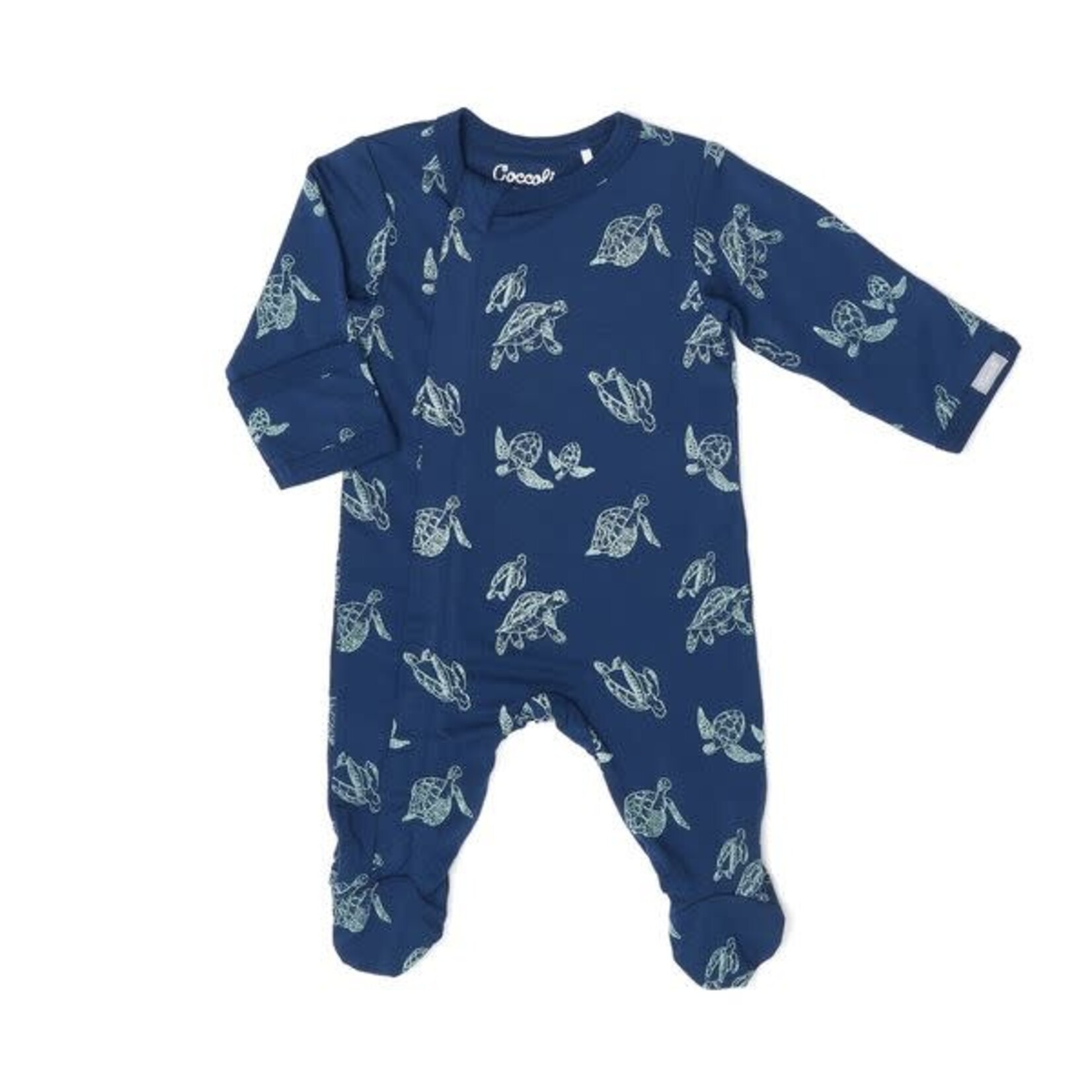 Coccoli COCCOLI - Pyjama de bébé une pièce marine avec motif de tortues