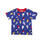 Lilly+Sid LILLY+SID -  Blue Short Sleeve T-Shirt with Happy Ice Cream Print