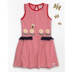 Lilly+Sid LILLY+SID - Busy bee frill sleeveless dress with flower embroideries