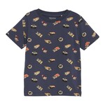 Minymo MINYMO - Navy T-shirt with allover sushi dog print