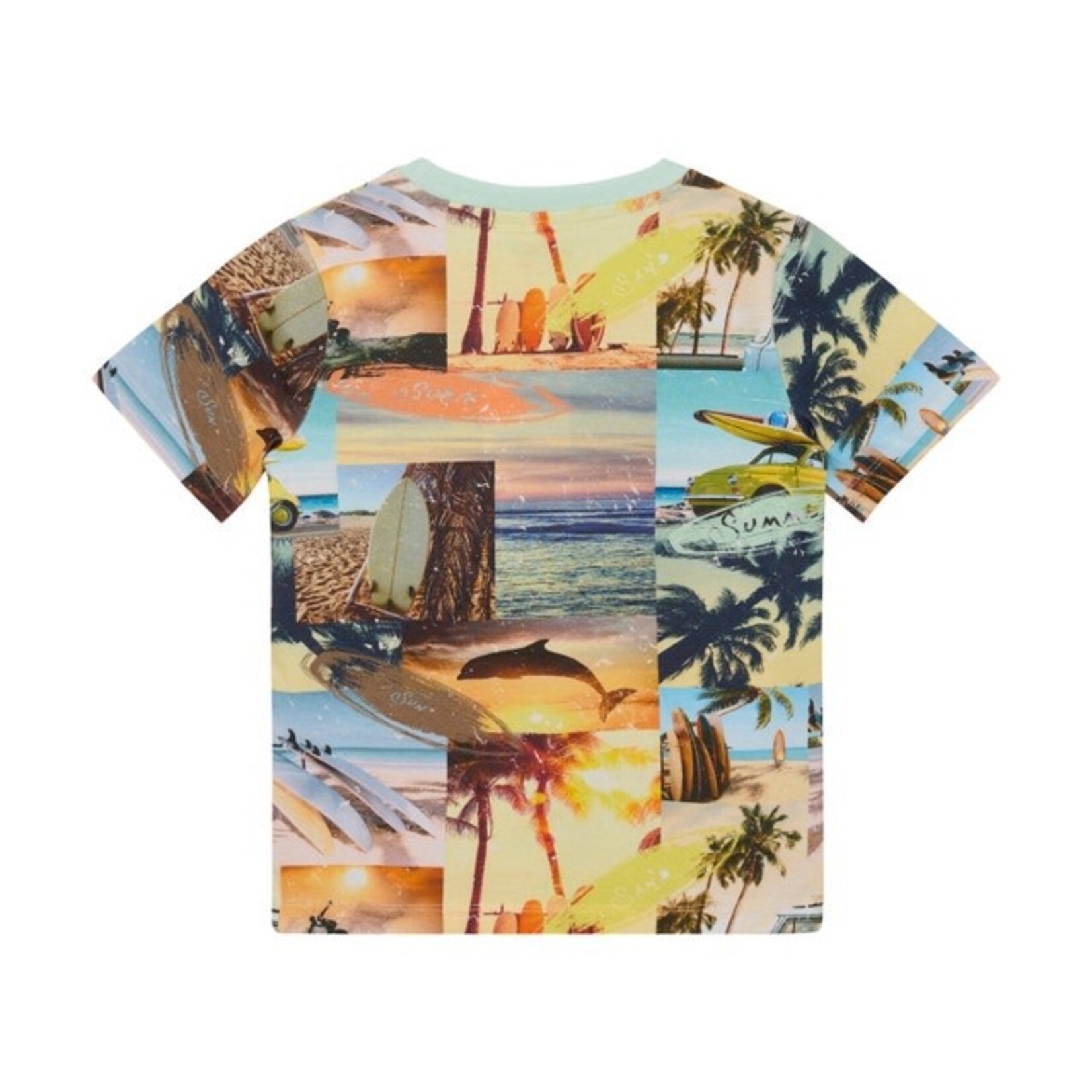Minymo MINYMO - T-shirt à manches courtes coloré avec photographies de plage