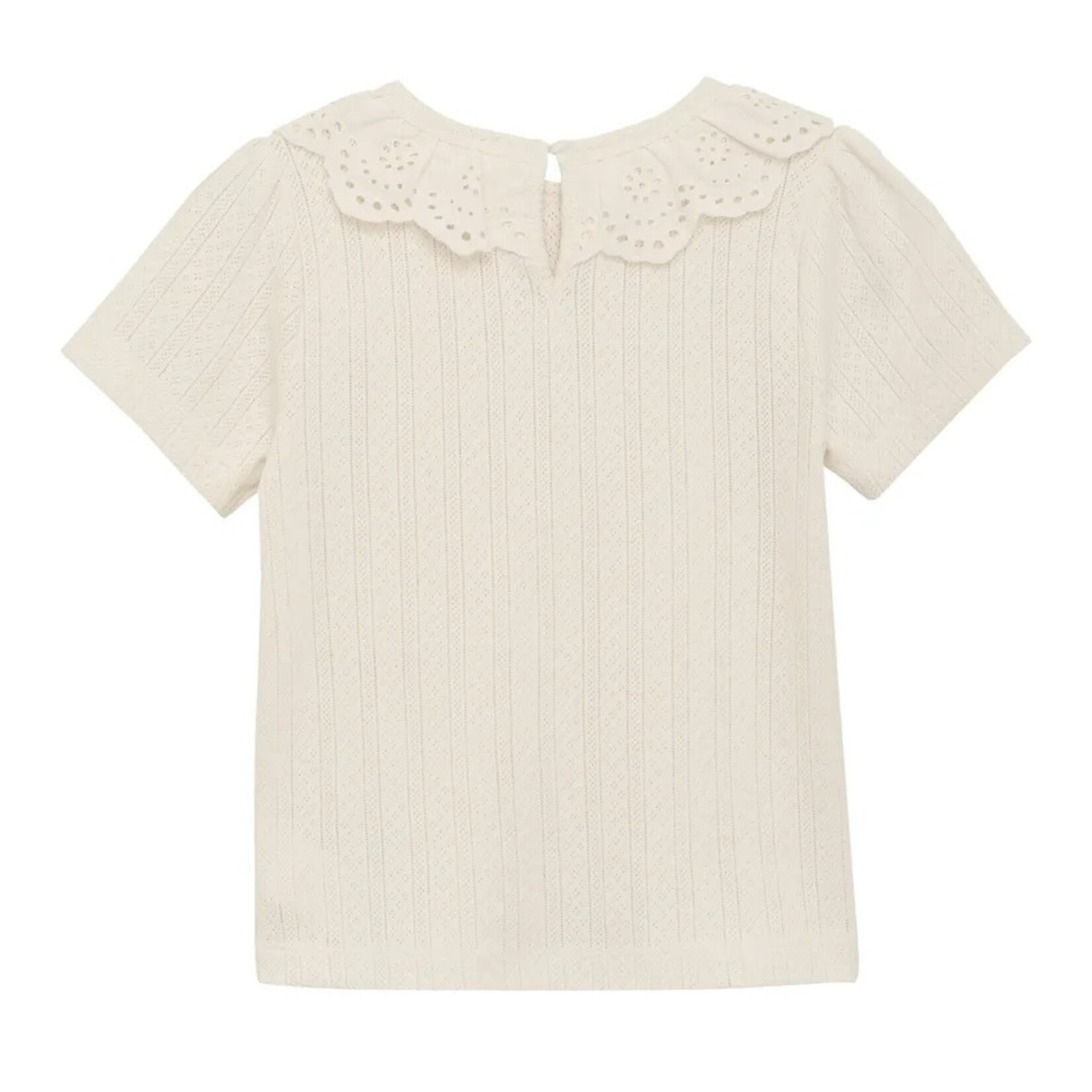 Enfant ENFANT - Cream White Short Sleeve Pointelle T-Shirt