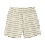 Enfant ENFANT - Creamy White Cotton Shorts with Verdigris Stripes