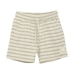 Enfant ENFANT - Short de coton blanc crème ligné vert-de-gris