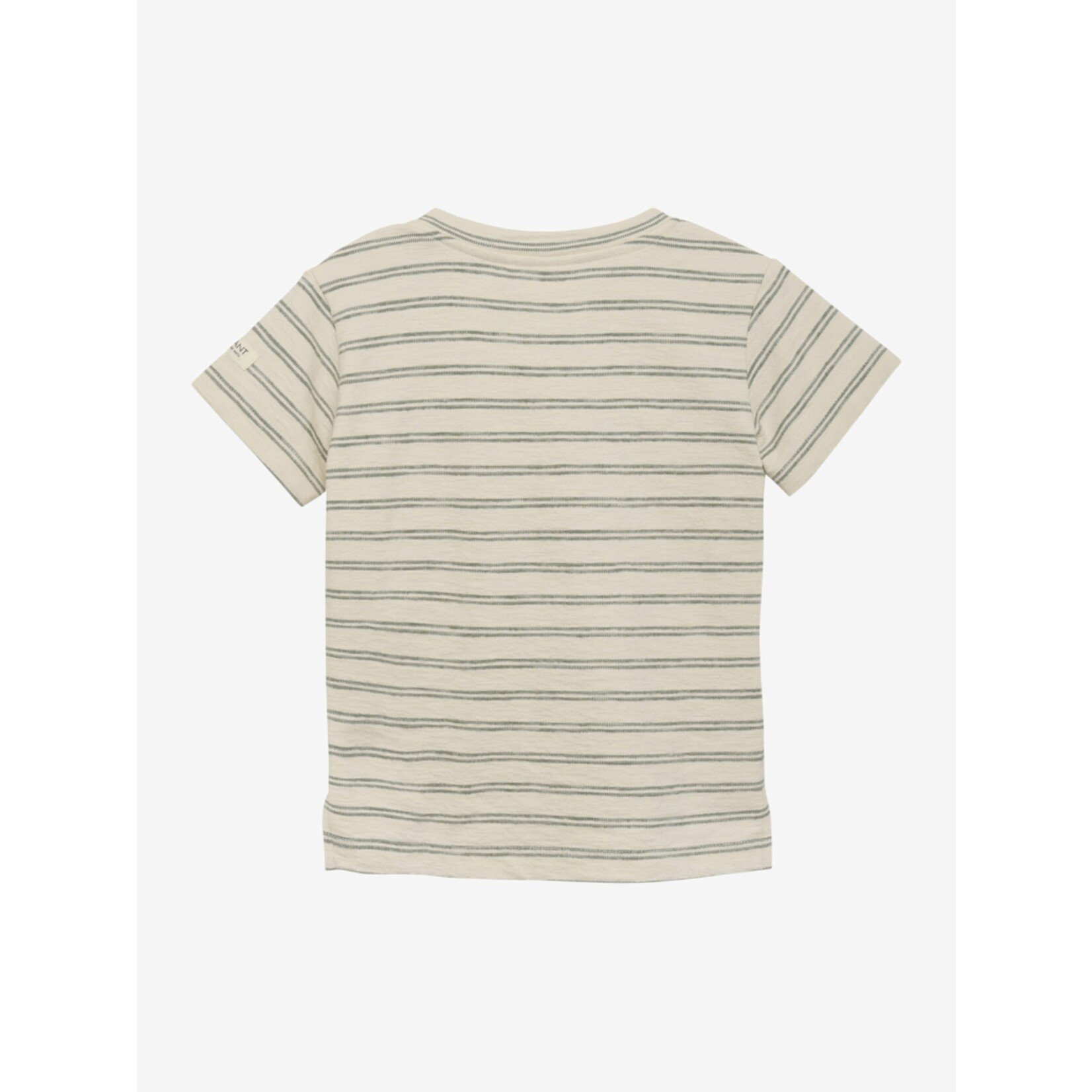 Enfant ENFANT - Cream white short-sleeved T-shirt with verdigris stripes