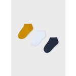 Mayoral MAYORAL - set of 3 pairs of short socks 'Navy, white, mustard yellow'