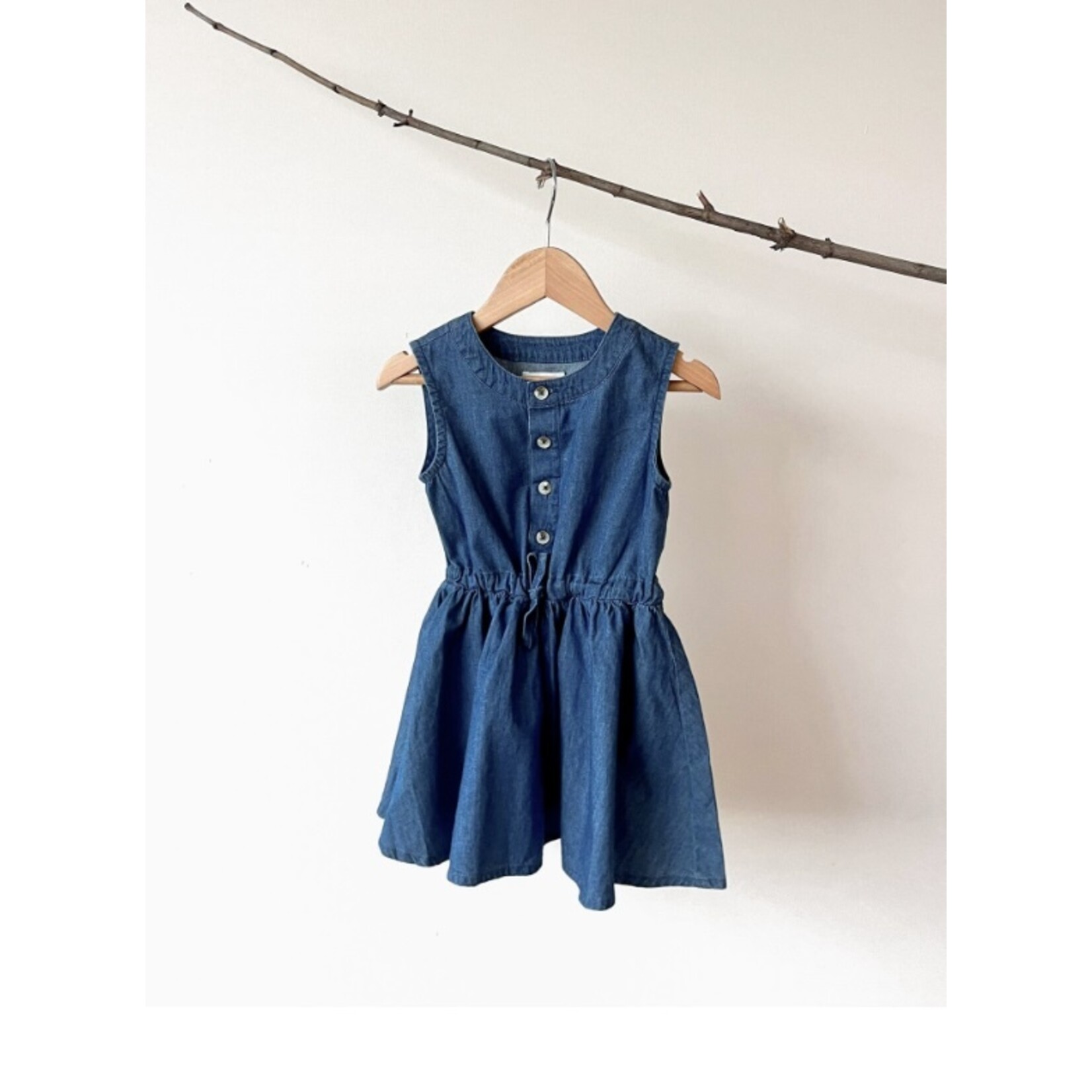 Miles the label MILES THE LABEL - Sleeveless denim effect dress with adjustable waist
