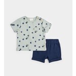 Petit Lem PETIT LEM - Blueberry print shorts set