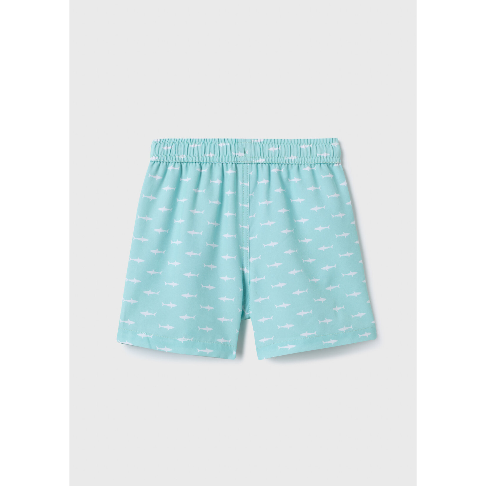 Northcoast NORTHCOAST -  Light turquoise swimming shorts with sharks silhouettes