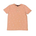 Northcoast NORTHCOAST - T-shirt rose saumon à manches courtes avec imprimé estival blanc