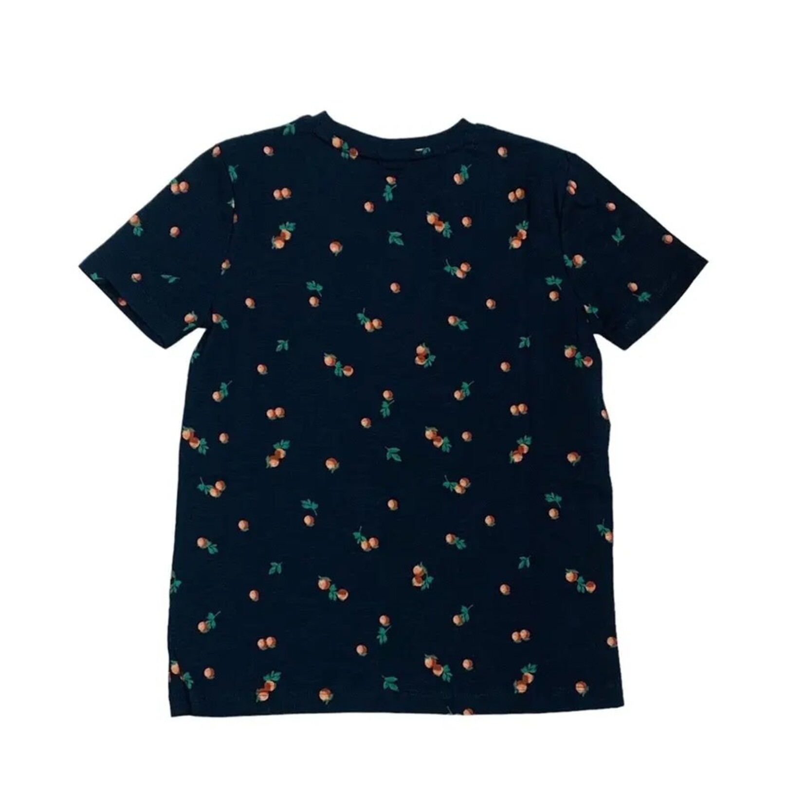 Northcoast NORTHCOAST - Dark navy short-sleeved t-shirt with orange print