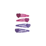 Great Pretenders GREAT PRETENDERS - Ensemble de 4 barrettes coeurs bombés scintillants