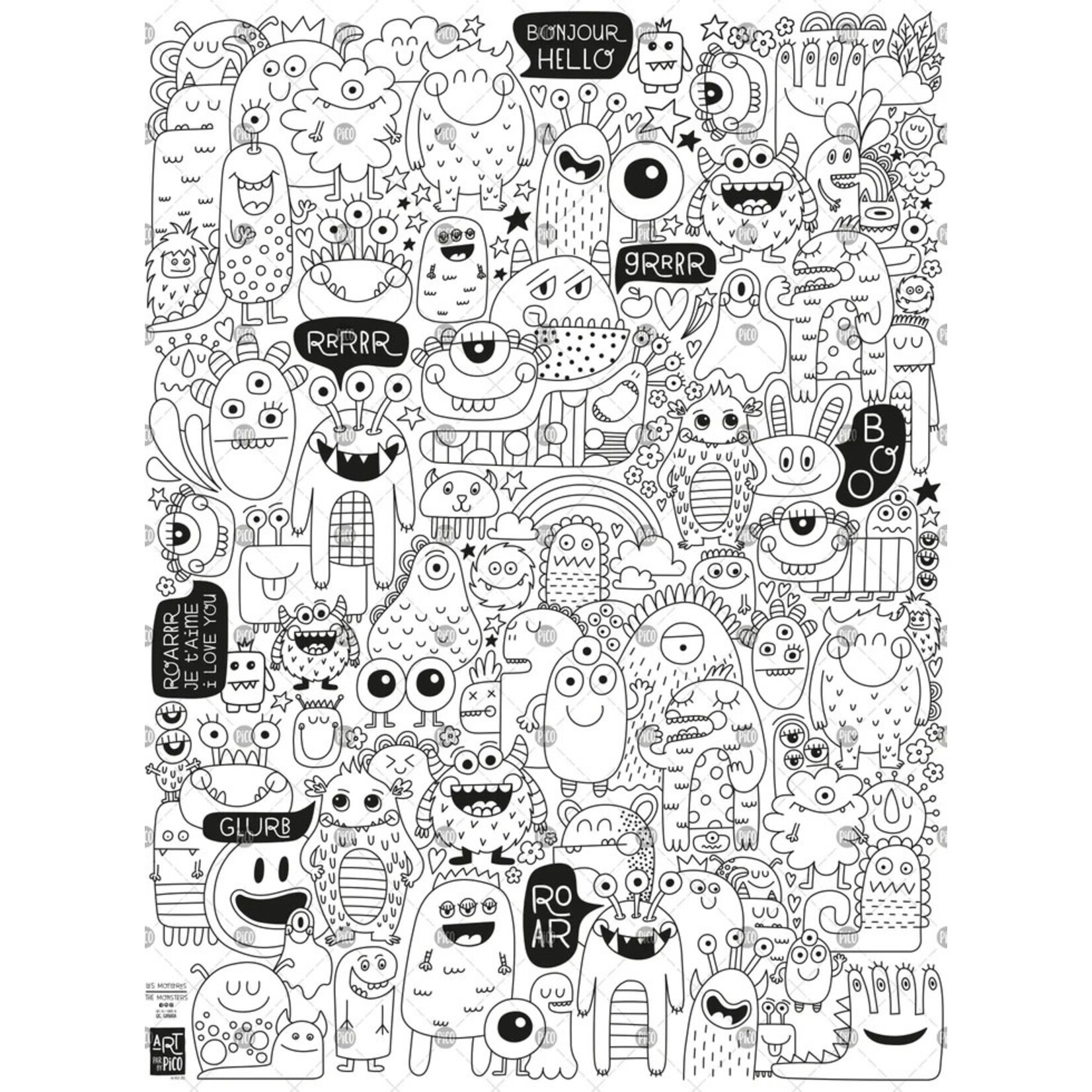 Pico PICO - Giant Coloring Poster - The Monsters