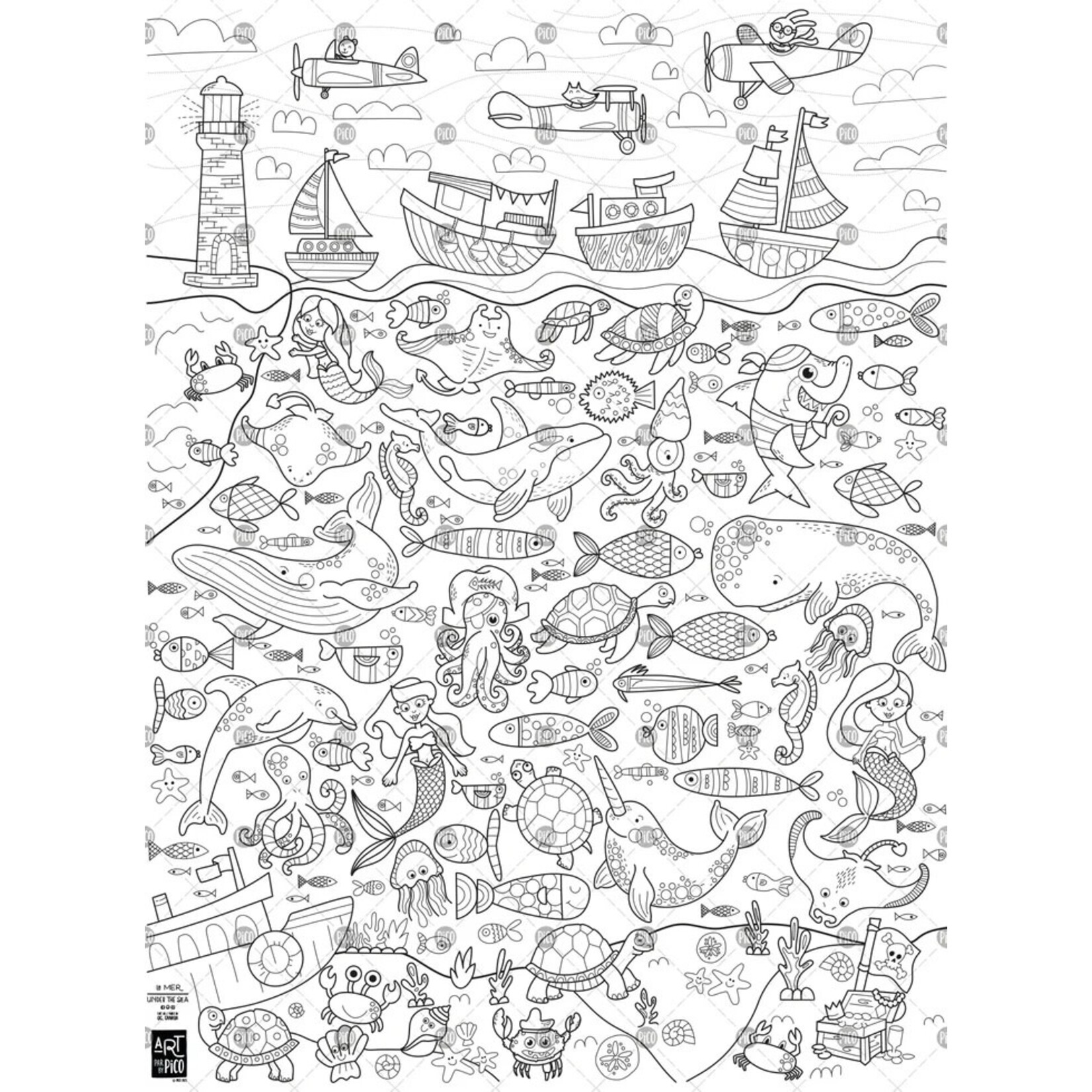 Pico PICO - Giant Coloring Poster - Under the Sea