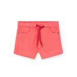 Boboli BOBOLI - Red Canvas Shorts with Drawstring