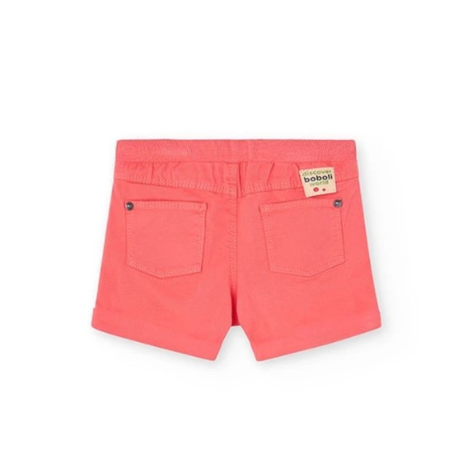 Boboli BOBOLI - Red Canvas Shorts with Drawstring