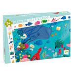 Djeco DJECO - Casse-tête de 54 pièces 'Observation & poster' - Aquatique