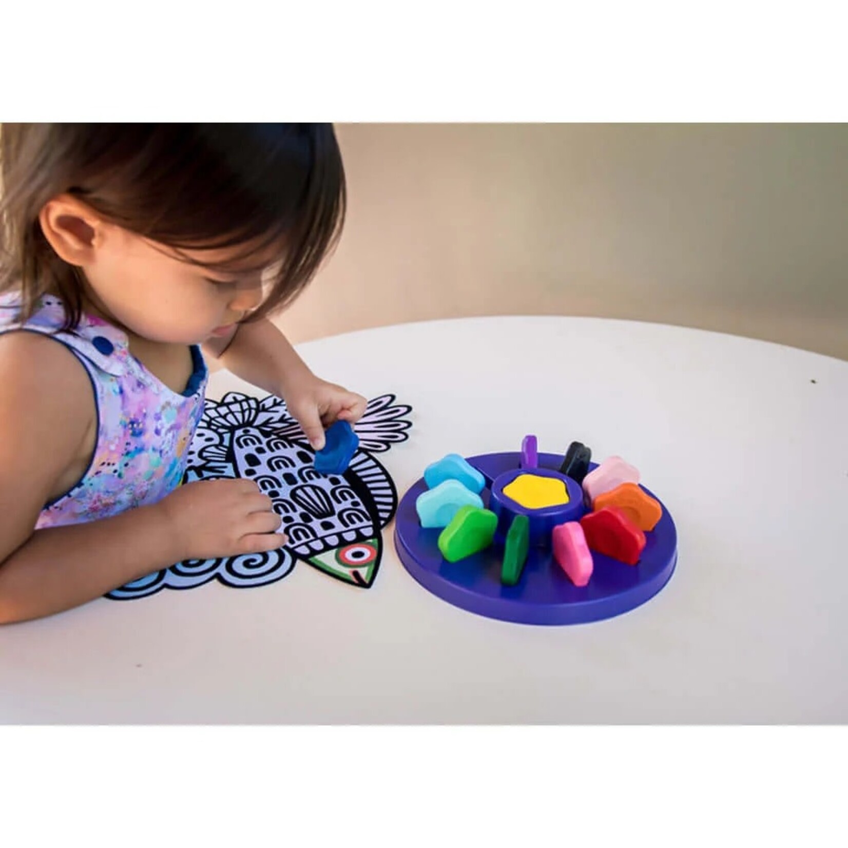 Djeco DJECO - 12 Flower Crayons for Toddlers