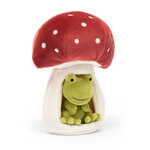 Jellycat JELLYCAT - Grenouille verte en peluche avec son champignon 'Forest Fauna Frog'