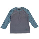 Calikids CALIKIDS - Chandail maillot à manches longues gris et bleu avec imprimé requins