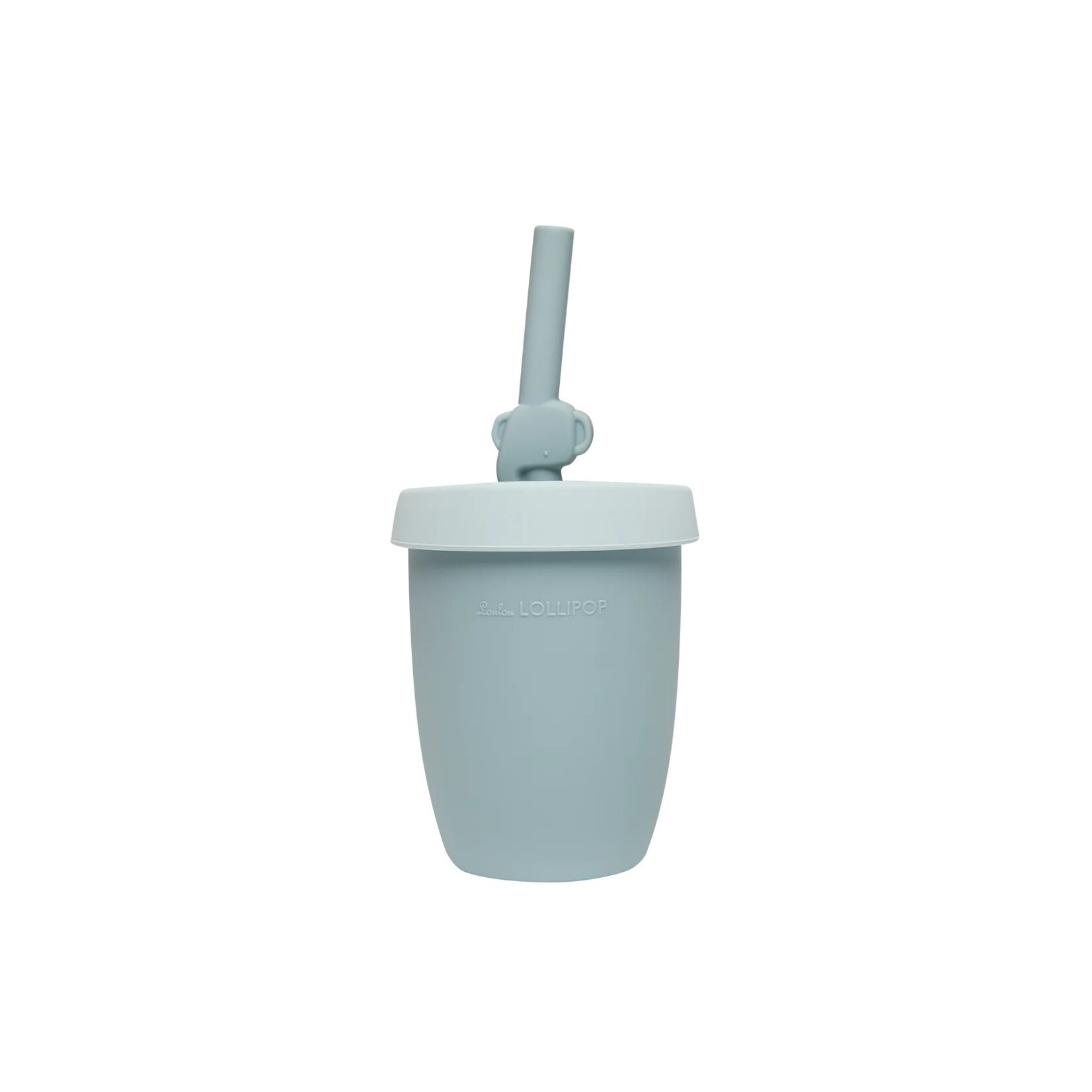 Loulou Lollipop LOULOU LOLLIPOP - Kid's Silicone Cup & Straw set - Elephant