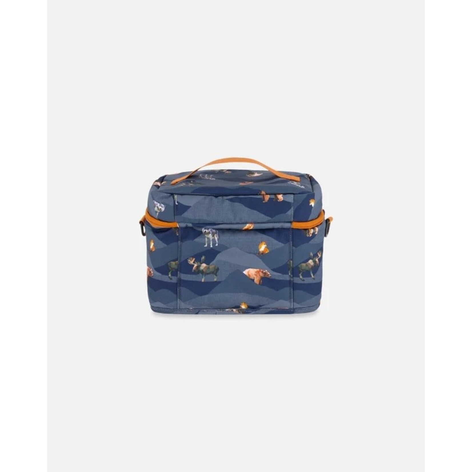 Deux par Deux DEUX PAR DEUX - Navy Lunch Box with Mountain Animal Print 'Back to Cool!'