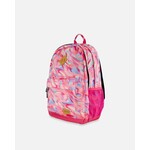 Deux par Deux DEUX PAR DEUX - Pink Backpack with Marble Print 'Back to Cool!'