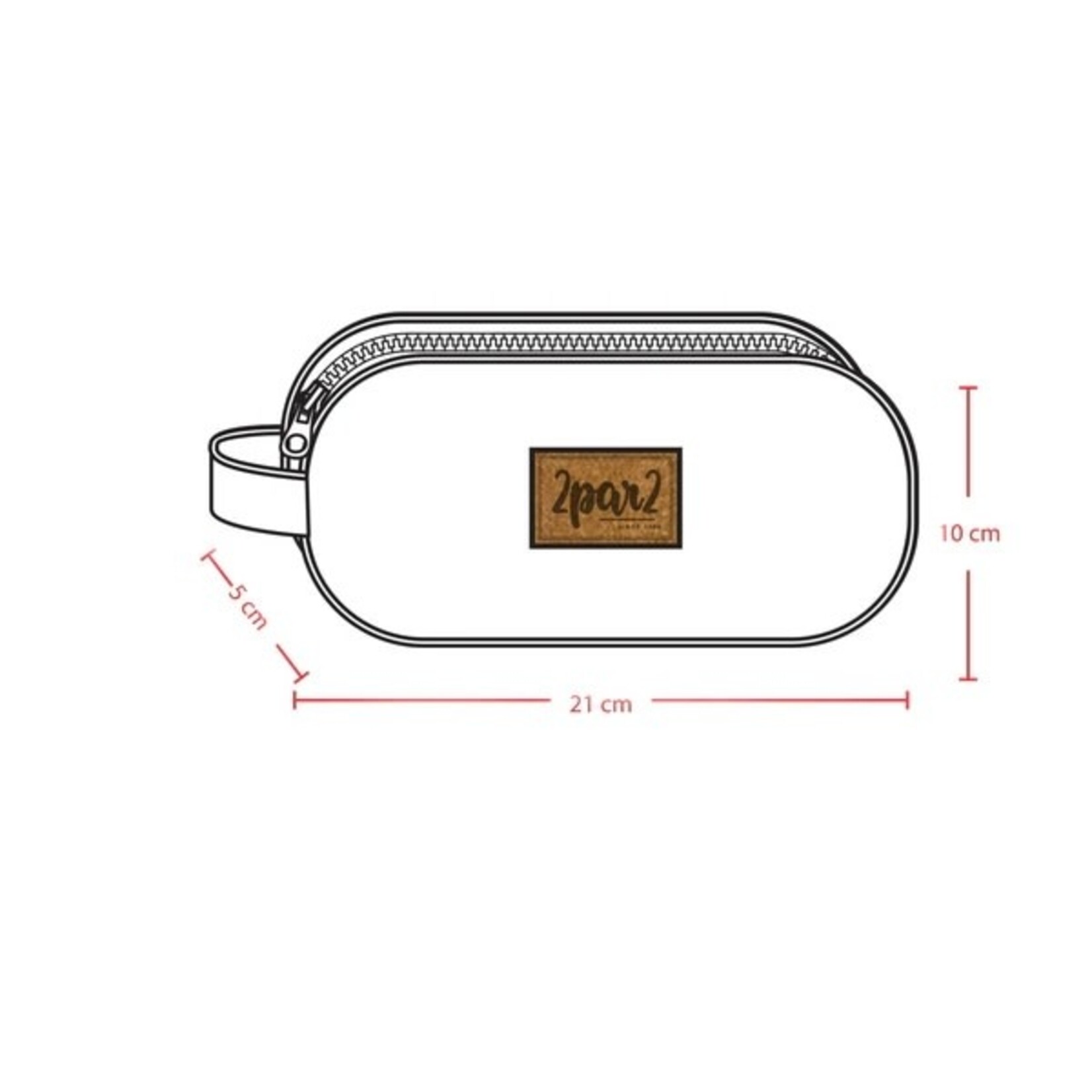 Deux par Deux DEUX PAR DEUX - Trousse/Étui à crayons noire avec imprimés d'éclairs