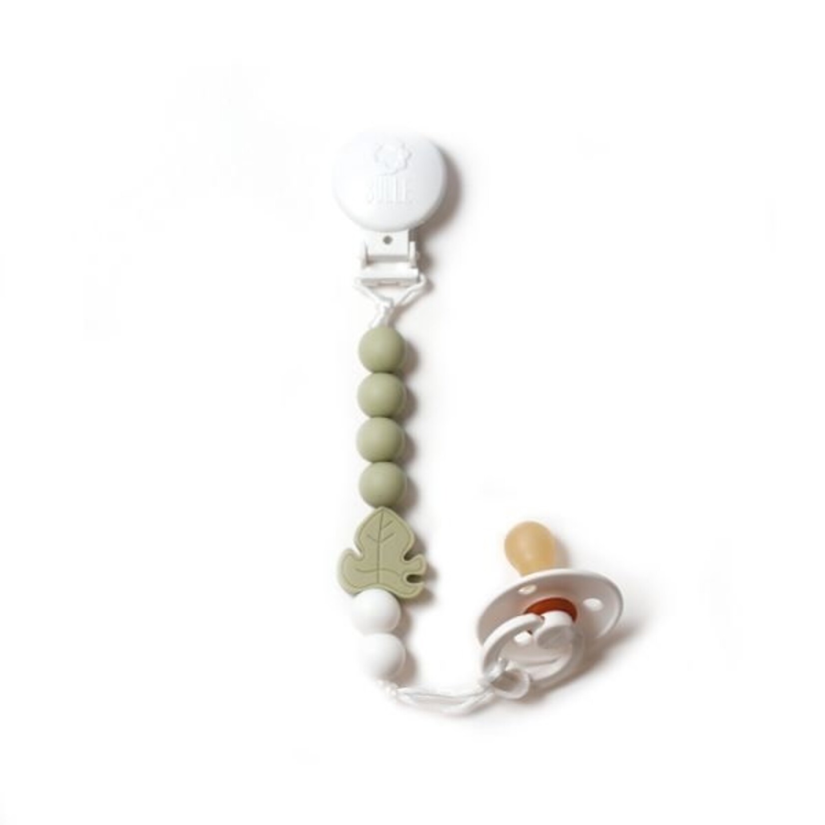 Bulle BULLE - Pacifier clip Monstera - Sage