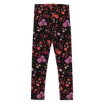 Nanö NANÖ - Black leggings with flower and star pattern 'Like a shooting star'