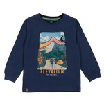 Nanö NANÖ - Navy Long Sleeve T-Shirt with Outdoor Activity Print 'Elevation'