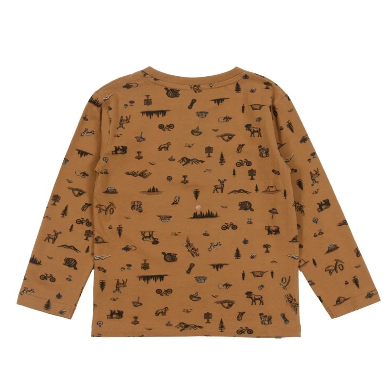 Nanö NANÖ - Brown Long Sleeve T-shirt with Outdoor Print 'Elevation'