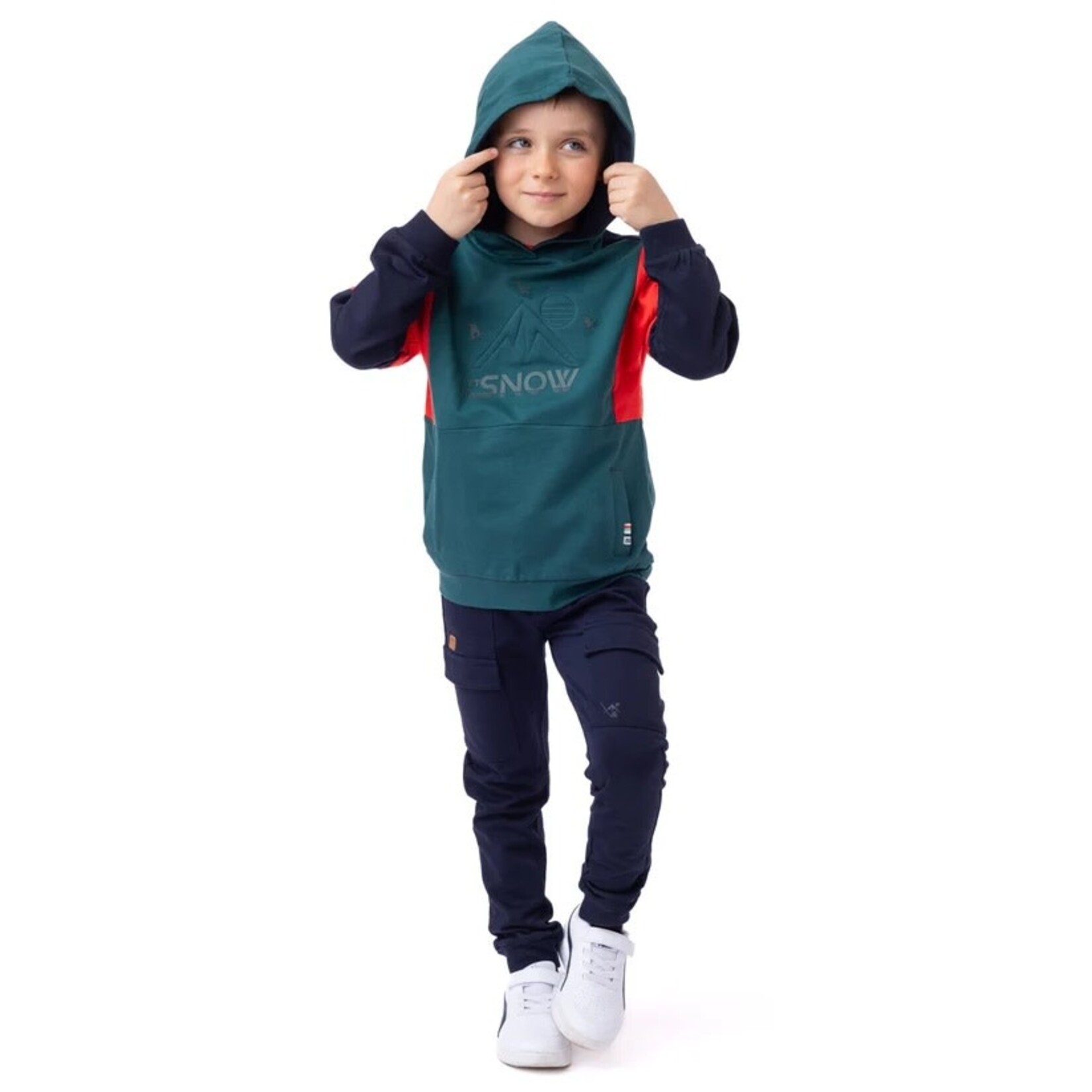 Nanö NANÖ - Pantalon de jogging cargot marine avec multiples poches 'Club École'