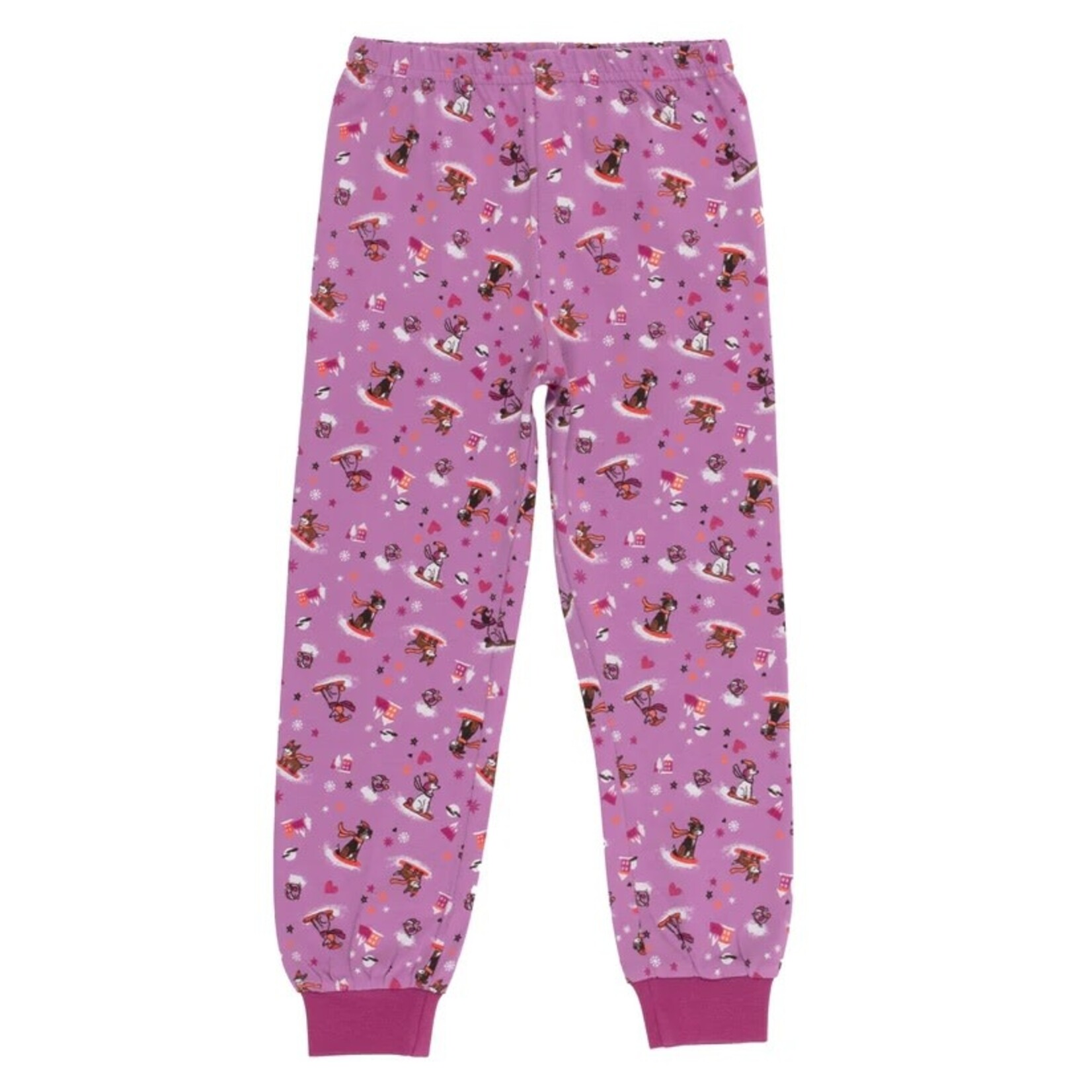 Nanö NANÖ - 2-piece pajamas in mix beige and purple with winter slide print