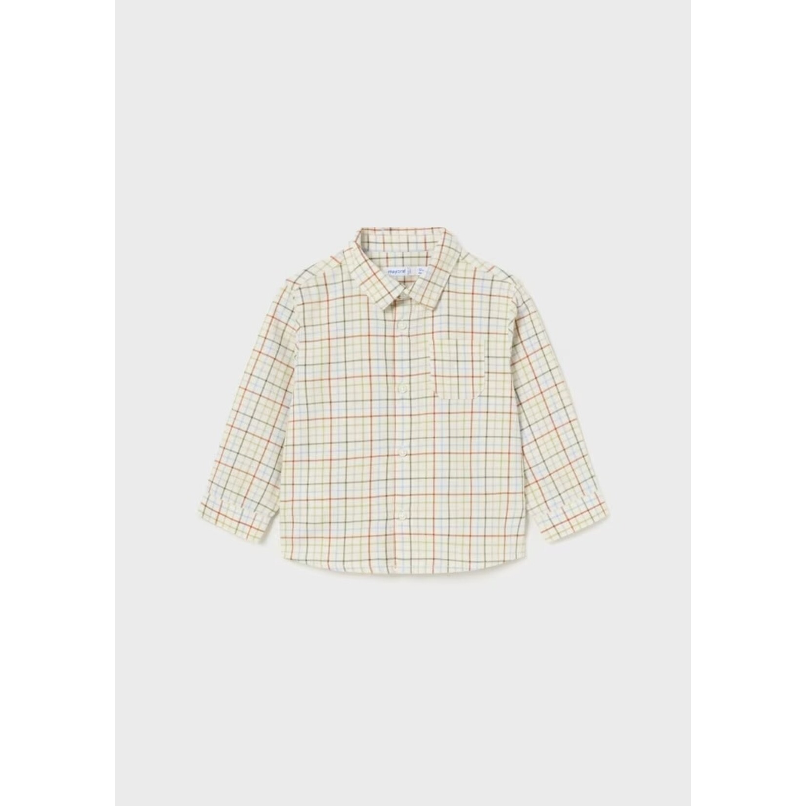 Mayoral MAYORAL - Beige Check Long Sleeve Shirt